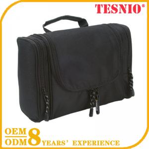 Black Tesnio Custom Cosmetic Bag Plain Canvas Cosmetic Bag tesnio