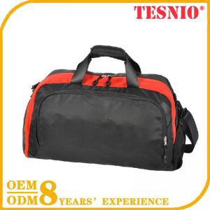 Black Waterproof Gym Bag Lugage Bag Travel Trolley Luggage TESNIO